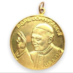 Vintage Commemorative Medallion, Pope Saint John Paul II 1979